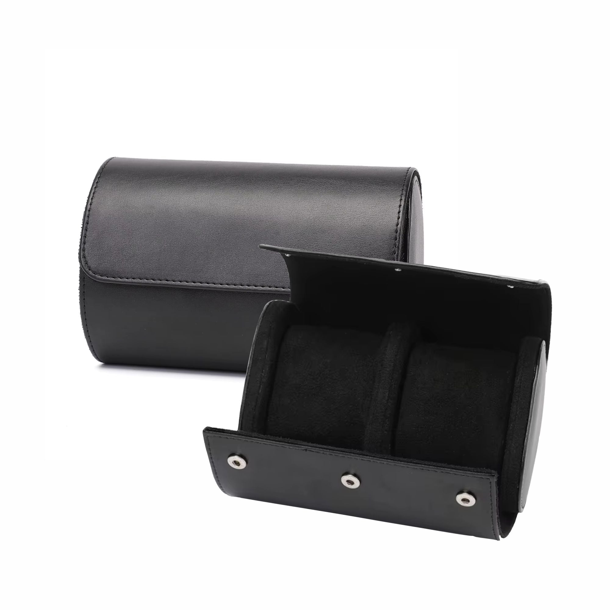 Premuim Black Leather Case - 2 Slots