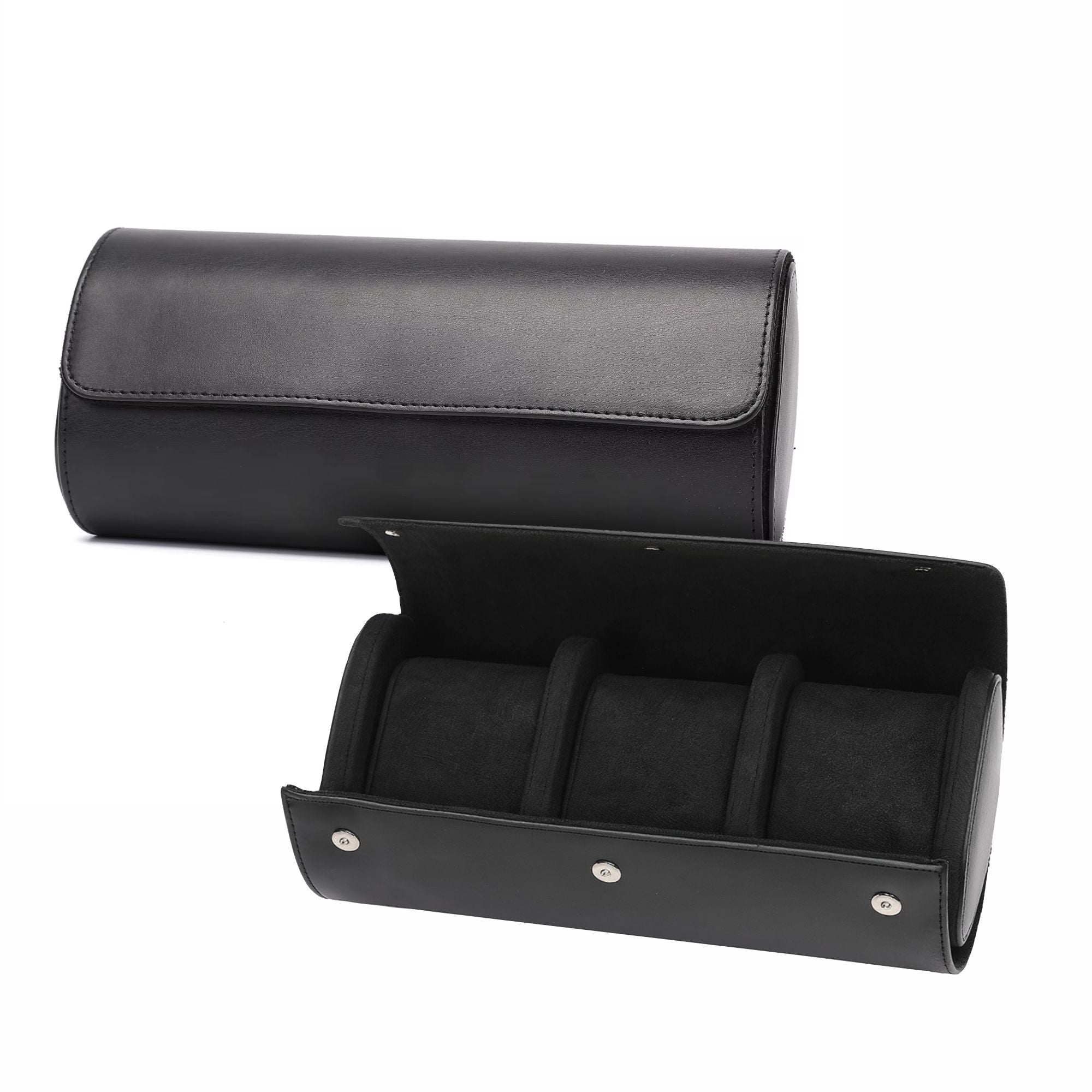 Premuim Black Leather Case - 3 Slots